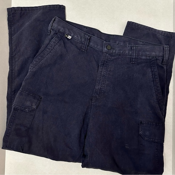Carhartt Other - Carhartt FR Fire Resistant Mens Size 33x30 Black Cargo Work Duty Pants Trousers